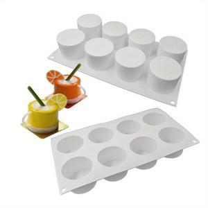 TEMU 1pc 8-구형 라운드 실리콘 모울, 무스 케이크, 베이킹, 손수제품, 향수 캔들 만들기 - 다용도 주방 도구, DIY 공예 및 디저트, 베이킹 도구, 라운드 실리콘 모울, 내구성 있는 실리콘, 케이크 장식 용품