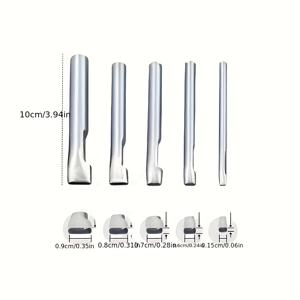 TEMU 5개 세트 타원형 인조 가죽 펀칭 세트 - 스테인리스 스틸, 1.5-9mm, DIY 가방, 신발, 벨트에 적합 - 헤비 듀티 핸드 툴 키트 - DIY 인조 가죽 제작 및 공예를 위한 이상적인 선택
