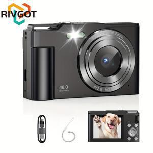 TEMU 디지털 카메라, 64GB SD 카드 포함, 16X 줌, 소형 휴대용 미니 포인트 & 슈팅 카메라, 필링, 딜레이, 연속 녹화, 안티 셔크 기능, 학교 시즌 개막, 생일 선물, 크리스마스에 적합