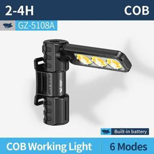 TEMU 1개 웃는 상어 6모드 자석 작업등, USB 충전식 COB 플러드라이트, 300m 범위, 400루멘, 6가지 모드, 접이식 디자인 자동차 수리 및 비상용, 보관 가방 및 USB 케이블 포함, 차량 수리 조명, 세련된 핸드헬드 라이트, 내구성 있는 구조