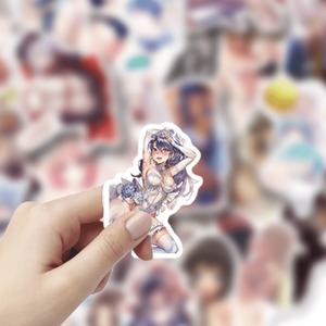 TEMU 애니메이션 웨이후 스티커 팩 50개 - 노트북, 물병, 휴대폰 및 스케이트보드용 멋진 PVC 데칼, 스크랩북 및 개인화용 생동감 넘치는 애니메이션 캐릭터 디자인, 애니메이션 스티커