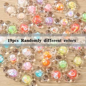 TEMU 19개 세트 발광 플래싱 거북이 미니 3D 장식품, DIY 주얼리용, 목걸이, 귀걸이, 열쇠고리, 신발, 가방, 거실 장식, 실내외 사용 가능, 전기 필요 없음, 크리스마스, 부활절, 한크 카드 데이, 추수감사절에 매우 적합, 친구, 친척, 동급생에게 선물하기, 작은 선물, 할로윈