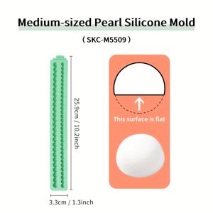 TEMU 3 사이즈 진주 모양 실리콘 퐁당 몰드 비즈 스트링 DIY 베이킹 케이크 테두리 장식 슈가크래프트, 폴리머 클레이, 반죽 모델링 몰드 새로운 패턴 몰드, 퐁당 필요