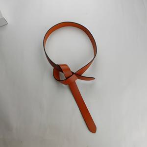TEMU 여성용 천연 가죽 허리 벨트 - 우아한 비대칭 매듭 디자인, 부드럽고 편안한 1.1