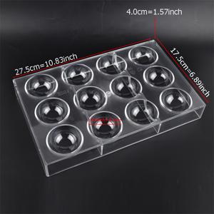 TEMU 폴리카보네이트 초콜릿 몰드, 지름 5cm 반구형 캔디 몰드, 베이킹 애호가를 위한 선물, 내구성 있는 방탄 초콜릿 몰드, 식품용 소재