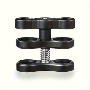 TEMU MINIFOCUS 360° 회전 알루미늄 볼 헤드 마운트 - 아쿠아 포토그래피용 클립 어댑터, 가벼우면서 내구성이 뛰어나며, CamDive, Meikoim, Ikelite, TLC, Ultralight, Nauticalam, DJI, Xiaomi, SJ CAM, RAM 시스템, 장비 지원 팔 | 회전 볼 헤드 | 스프링 로드 메커니즘