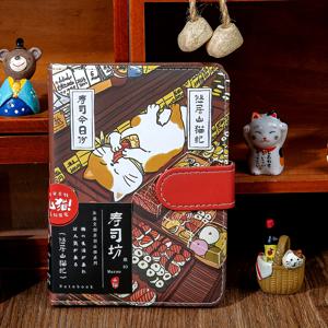 TEMU 일본식 고양이 일기장 노트북 - 전통 의상으로 귀여운 고양이 일러스트레이션, 일기 쓰기와 수집에 이상적인 일기 노트북 | 우아한 디자인 | 튼튼한 커버|북커버|다이어리