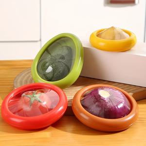 TEMU 4pcs 대용량 실리콘 과일 보관 상자 - 재사용 가능, 통기성 방지, 쌓을 수 있는 용기 - 신선함 유지에 적합 - 냉장고 정리 및 식사 준비에 완벽 - , 양파, 레몬, 감자, 등에 적합, 과일 보관 정리함