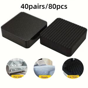 TEMU 40쌍의 헤비듀티 접착 테이프 - 카펫, 바닥 매트, 케이블 정리용, DIY 프로젝트, 차량 내부, 사무실, 가정용 초강력 고정제 - 잔여물 없음, 다목적 강력한 홀드, 질감 있는 표면 디자인, 내구성 있는 패스너 재료