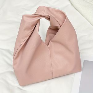 TEMU 엘레강트 핸드백 & 리스틀릿 - 소프트 파스텔 & 솔리드 컬러 (핑크, 블랙, 화이트, 블루, 베이지) - 파티, 여행, 일상 사용을 위한 가벼운 토트/클러치 - 라이닝 & 패스닝이 있는 핸드백, 고품질 소형 핸드백, 노벨티 퍼스, 핸드백, 청소년을 위한 퍼스