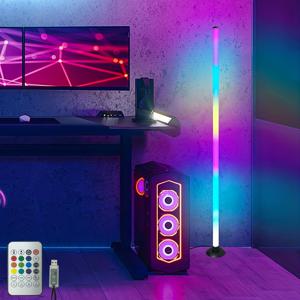 TEMU 1개 스마트 컬러 체인징 LED 코너 라이트 음악 싱크, 리모컨 포함 (배터리 미포함), USB 전원 공급, 사무실/댄스홀/게임룸/가족 모임/크리스마스 선물용