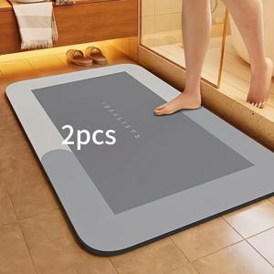 TEMU 슈퍼 흡수력 욕실 매트, 빠른 건조 미끄럼 방지 규조토 패드, 샤워 및 욕조 문 매트, 완벽한 홈 데코 액세서리