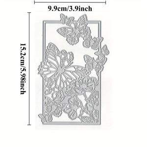 TEMU 1개, 나비와 꽃 금속 커팅 몰드, DIY 컷팅 북, 핸드라이팅 칼 몰드 재료, 엠보싱 커팅 칼 몰드, 카드 제작용 다이커팅, 봉투 및 앨범 카드, 엠보싱 종이 공예, 앨범 스탬프 카드, 생일 및 축제 선물