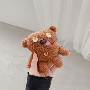 TEMU 애플 무선 헤드폰용 플러시 버튼 베어 보호 케이스, 모든 세대 1-4에 적합한 소프트 쉘, 낙하 방지, 귀여운 이어폰 커버
