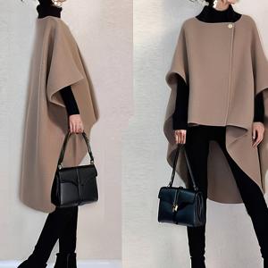 TEMU 불규칙 라운드넥 플리스 코트 재킷, 가을 코트, 시즌 패션, 스타일, 코트, 플리스 소재, 드라이클리닝 전용, 스타일리시 코트, 다용도 재킷, 겨울 워드로브, 패션 애호가