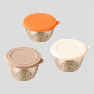 TEMU 3개입 재사용 가능 스테인리스 스틸 향신료 접시, 소형 2.4oz, 소스 컵, 딤핑 소스 컵, 뚜껑 포함으로 휴대 용이, 식품 안전 주방 보관 용기, 샐러드 드레싱, 간장, 케첩 및 기타 조미료에 적합