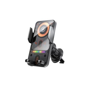 TEMU Apple, Xiaomi 및 Honor용 자석 USB 어댑터가 있는 차량용 폰 충전기, 회전 스탠드 - 15W 빠른 무선 충전, 원키 회전, 접이식 디자인, 휴대폰 내비게이션 편리한 보관