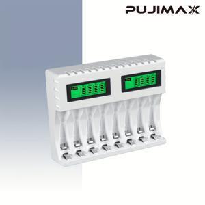 TEMU 8개의 독립된 슬롯 니켈 수소 배터리 충전기, 스마트 파워 오프 보호, LCD 디스플레이 + 1.2V 니켈 수소 배터리만 위한 빠른 충전
