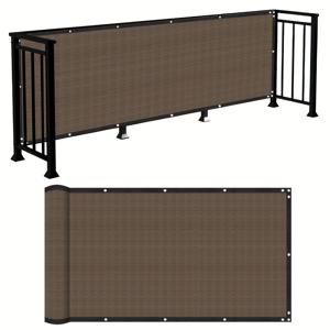 TEMU 1롤 150GSM 고강도 발코니 프라이버시 스크린, 90% + UV 차단, 아파트/베란다/파티오/수영장용, 다양한 색상 제공