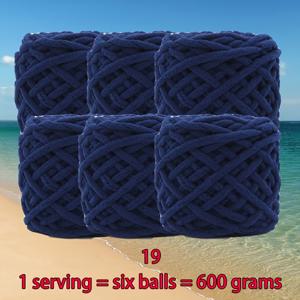 TEMU 6pcs 소프트 클랜키 양모 - 8mm 두꺼운, 부드럽고 부드럽고, DIY 뜨개질 및 크로셰트용 다색 옵션, 모자, 스카프, 담요 및 가방에 완벽합니다, 총 무게 570g (95g + 5g 각) - 부드러운 질감, 두꺼운 양모|스카프|뜨개실