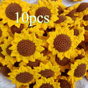 TEMU 5/10개 수제 코바늘 머리, 가방 및 장식용 반완성 DIY 공예 액세서리