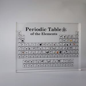 TEMU 1pc 아크릴 화학 원소 사이클 테이블 물리적 디스플레이 교육 소품, 내부 실제 요소 포함, 14.99cm/5.9 인치 아크릴 사이클 테이블, 요소 샘플, 할로윈, 크리스마스 선물 포함