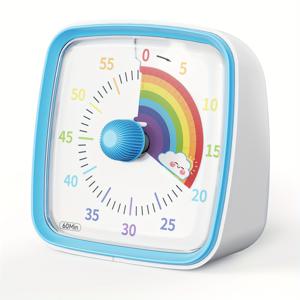 TEMU 윤바오잇 무지개 시각 타이머와 야간 조명 - 60분 무소음 카운트다운, 교실, 주방 및 사무실 사용에 완벽, YUNBAOIT|타이머