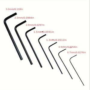 TEMU 7피스 미니 육각 렌치 세트 0.7-3.0mm 정밀 육각 렌치