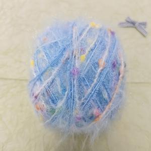 TEMU NEEMY 하늘색 반짝이 실 - 50g, DIY 뜨개질 & 크로셰 스웨터, 스카프 및 액세서리용 멀티 스트랜드 글리터 블렌드, 부드럽고 엉킴 없음