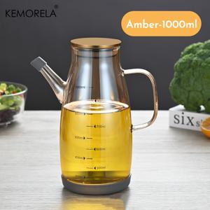TEMU 1개 KEMORELA 유리 오일 디스펜서 뚜껑 및 실리콘 미끄럼 방지 베이스, 대용량 타원형 간장/참기름/조미료 병, 주방 요리/바베큐용 - 세탁기 사용 가능, PVC 무함유