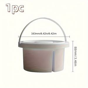 TEMU 1pc [청소 선호] 다기능 페인트 브러시 청소, 휴대용 페인트 브러시 청소 욕조, 브러시 홀더 및 팔레트 커버 포함, 1-4pcs 세 가지 기능의 예술 용품 도구 침실, 주방, 거실에 적합, 배터리 필요 없음.