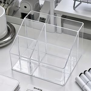 TEMU 투명 대용량 메이크업 정리함 5단 - 아크릴 화장품, 사무용품 및 보석류 수납 박스, 내구성 플라스틱 헤어 액세서리 디스플레이 컨테이너 - 공간 절약형 화장대 & 작업대 필수품, 서랍 정리용 홈 스토리지