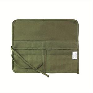TEMU 1개 대형 15.74x13인치 캔버스 롤업 연필 케이스, 22/30 홀 - 수채화 브러시, 오일 페인트 펜 & 문구용 두꺼운 랩 아트 용품 정리함 - 성인 컬러링 및 예술가를 위한 내구성 있는 휴대용 선물, 안전한 지퍼 클로저, 안정적인 보관 솔루션, 브러쉬 홀더, 컴팩트 디자인, 강화된 스티칭, 창의적 전문가용