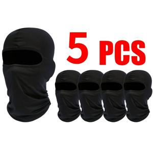 TEMU 5개 발라클라바 - 가벼운 흡습 기능, 목과 어깨 커버리지 - 사이클링, 러닝, 하이킹, 오토바이용 신축성 원단 - 여름 및 추위 방지 - 남녀 공용 (손세탁/드라이클리닝) - 팀 또는 개인 사용에 적합, 스포츠 액세서리, 편안한 착용감, 내구성 있는 구조, 야외 활동 애호가를 위한 보호 장비