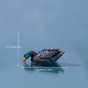 TEMU 5개 레진 오리 조각품 - 현대 스타일, 녹색 및 검은색 금속적 서식지 및 다리 장면 장식, 야외 정원, 파티오 또는 차 테이블 액세서리, 파티오 장식|현대 장식|실제적인 질감, 오리 장식