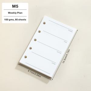 TEMU M5 느슨한 잎사귀 종이 교체 내부 페이지 - 공백/선/격자/계획/주간 계획/월간 체크인/일일 페이지 유형 사무실, 학교, 가정, 계획자 패드, 학교 용품, 기능적 디자인, 내구성 있는 느슨한 잎사귀 바인더