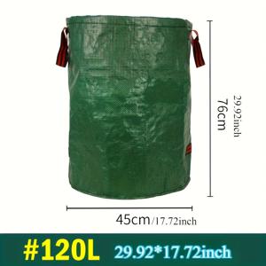 TEMU 120리터 야외 정원 쓰레기 수집용 가방 - 잔디, 수영장, 마당 폐기물, 세탁 및 잡동사니용
