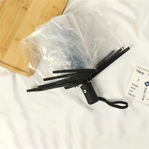 TEMU 1개 자동 개폐 방풍 우산, 투명 캐노피, 내구성 PVC 리브 & 샤프트, 출퇴근/여행용, 비 오는 날에 이상적인 컴팩트 여행용 우산 - 디자인, 고무 손잡이