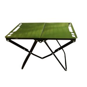 TEMU 휴대용 접이식 캠핑 테이블 - 4족 경량 카본 스틸 BBQ 그릴, 최대 하중 136.08kg, 컴팩트 디자인, 야외 캠핑·피크닉·테일게이팅 바베큐용, 내구성과 세련된 디자인, 사계절 사용 가능|캠핑테이블