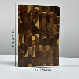 TEMU 1개 대형 나무 도마 - 초광폭 헤비듀티 주방용 도마, 비흡수성 표면, 우아한 다크 브라운 나무 결 - 내구성 강하고 청소가 쉬운 도마, 고기, 채소, 치즈, 빵용 - 집, 기숙사, 휴일 선물로 이상적 - 셰프 나이프와 호환 - 고체 목재 제작 (크리스마스, 추수감사절, 부활절, 할로윈, 하누카에 이상적) -