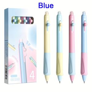 TEMU 4-팩 지울 수 있는 젤 잉크 펜: 0.5mm 섬세한 펜촉, 파란색 & 검정색 잉크, 집, 학교 및 사무실에서 부드러운 필기 - 귀여운 미적 펜, 완벽한 어머니의 날 선물