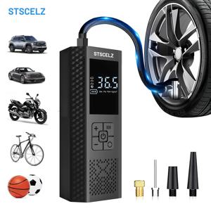 TEMU 휴대용 타이어 공기 주입기 - 3배 빠른 150 PSI 자동차 타이어 에어 펌프 - 압력 게이지 및 LED 라이트가 있는 무선 자동차 타이어 인플레이터 - 자동 차단 기능이 있는 전동식 에어 펌프 (자동차, , 자전거, 볼용)
