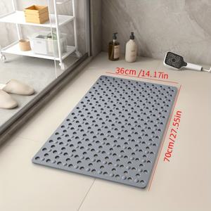 TEMU 동양 욕실 매트 - 흡착컵, 미끄럼 방지, 빠른 건조, 마사지 링 & 원형 구멍 디자인으로 그립 강화 - 샤워기, 욕조 및 호텔 화장실에 완벽