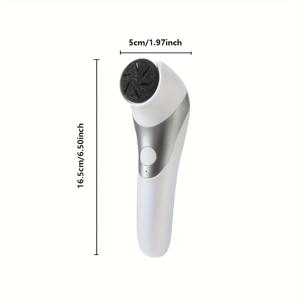 TEMU 휴대용 USB 충전식 이중 헤드 전기 발 스크러버 - 두꺼운 폴리싱 및 건조한 빛 베이지 케어에 적합, 교체 가능한 헤드가 있어 사용하기 쉽고, 10개의 축제에서 완벽한 선물 선택입니다.