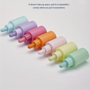 TEMU 7개 30ml 색다른 마카롱 에센셜 오일 병 - 유리 드롭퍼 캡, 마사지, 화장품 및 샘플용 휴대용 액체 디스펜서, 손세척만, 향수 없는 디자인, 에센셜 오일 디스펜서, 생동감 있는 병 디자인, 내구성 있는 유리 구조