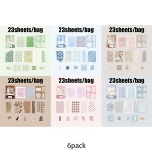 TEMU 스크랩북 및 공예용 혼합 소재 메쉬 패키지 138장/6팩, 다양한 메쉬 테마 DIY 카드, 앨범 및 프로젝트에 적합한 플래너와 DIY 프로젝트