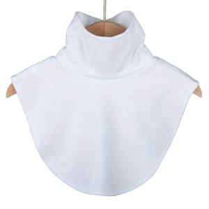 TEMU 여성용 탈부착 가능한 인조 터틀넥 칼라 - 100% 폴리에스터 시크 레이어링 액세서리, 사무실/겨울/데이트/여행용 세탁기 사용 가능 넥워머, 블랙/화이트, 다목적 , 내구성 있는 소재, 모던 디자인, 가벼운 원단, 스타일리시한 액세서리, 패션 애호가를 위한 멀티피스