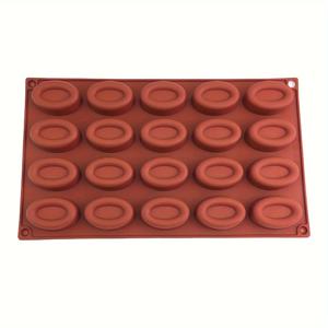 TEMU 1개 고급스러운 20구 오벌 비누 만들기 실리콘 몰드, 폴리머 클레이 및 DIY 공예용, 촛불 제작에 적합 - 내구성 있고 사용하기 쉬움