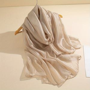 TEMU 푹신한 거즈 롱 스카프 Hijab 솔리드 컬러 간단한 우아한 목도리 여성 터번 방풍 헤드 랩 여행 비치 타월