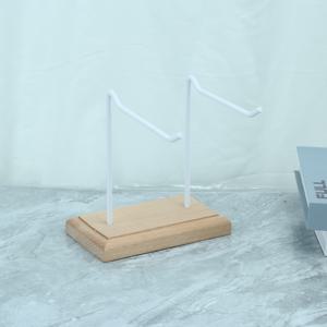 TEMU 1개 다층 철제 귀걸이 전시대 (홈용), 나무 받침대가 있는 쥬얼리 전시대 (귀걸이, 열쇠고리, 팔찌 및 기타 액세서리 보관용)